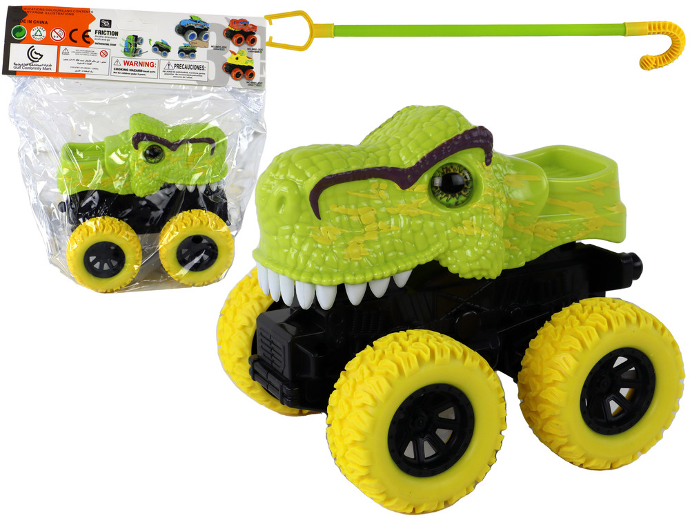 Lean Toys Zelená štvorkolka na trecí pohon T-Rex