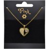 Pozlátená retiazka s príveskom SRDCE LÁSKA s PERLY Pozlátená retiazka s príveskom SRDCE LÁSKA s PERLY