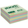 Samolepiaca kocka, 76x76 mm, lesný mix pastelových farieb, 400 lístkov