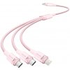 Kábel USB 2.0 A na 3v1 3A Vention CTPPG 1,5M (ružový) Kábel USB 2.0 A na 3v1 3A Vention CTPPG 1,5M (ružový)