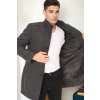 Dewberry PLT9386 MEN'S COAT-DIAGONAL BLACK-ANTHRACITE