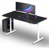 ULTRADESK Herný stôl QUEST, 140x70cm, 72-120cm, biela-čierna ULTRADESK Herný stôl QUEST, 140x70cm, 72-120cm, biela-čierna
