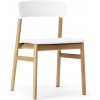 Normann Copenhagen Stolička Herit Chair Spectrum Leather – biela/dub Normann Copenhagen Stolička Herit Chair Spectrum Leather – biela/dub