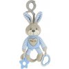 BABY MIX Edukačná hrajúca plyšová hračka s klipom Baby Mix králik modrý BABY MIX Edukačná hrajúca plyšová hračka s klipom Baby Mix králik modrý