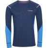 Progress pánske funkčné Merino tričko MERINO LS tmavo modrá modrá biela Progress pánske funkčné Merino tričko MERINO LS tmavo modrá modrá biela