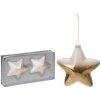 Vianočné ozdoby - medené - hviezdy 10 cm, sada 2 ks Vianočné ozdoby - medené - hviezdy 10 cm, sada 2 ks
