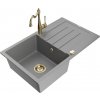 MEXEN/S MEXEN/S - Bruno granitový drez 1-miska s odkvapkávačom vrátane batérie Carla, šedá 6513-71-670700-50 MEXEN/S MEXEN/S - Bruno granitový drez 1-miska s odkvapkávačom vrátane batérie Carla, šedá 6513-71-670700-50