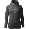 Zubárka princezná - Mikina dámská Cape s kapucí - XL ( Tmavá bridlica (sivá so zeleným nádychom) ) Zubárka princezná - Mikina dámská Cape s kapucí - XL ( Tmavá bridlica (sivá so zeleným nádychom) )