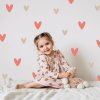 INSPIO Nálepka Nálepky na stenu - Farebné srdiečka do detskej izby 30x90 guličky a bodky, srdcia a púpavy červená, hnedá, krémová, plnofarebný motív INSPIO Nálepka Nálepky na stenu - Farebné srdiečka do detskej izby 30x90 guličky a bodky, srdcia a púpavy červená, hnedá, krémová, plnofarebný motív