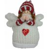 GOBA Vianočná dekorácia – anjel bucľatý, so srdcom, 25 cm