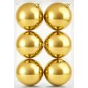 DECOLED Set of Christmas ornaments gold glossy 10 cm plastic ball, pack of 6 DECOLED Set of Christmas ornaments gold glossy 10 cm plastic ball, pack of 6