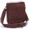 Luxusná veľká kožená crossbody taška hnedá - SendiDesign diverzie hnedá Luxusná veľká kožená crossbody taška hnedá - SendiDesign diverzie hnedá