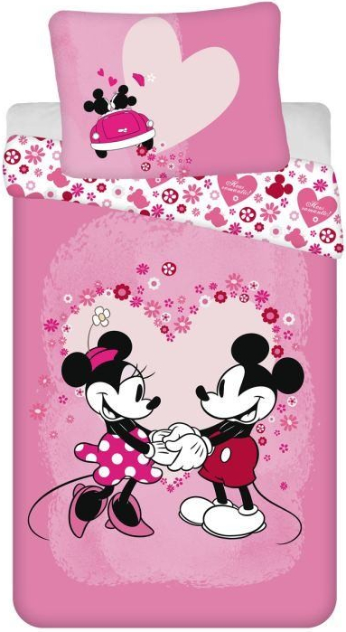 JERRY FABRICS MICRO obliečky Mickey a Minnie Love Polyester mikrovlákno 140x200 70x90