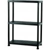 Igotrend Regál plast 60 × 30 × 96 cm, čierny, 3 police Igotrend Regál plast 60 × 30 × 96 cm, čierny, 3 police
