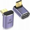 PremiumCord Adaptér USB-C na USB-C, USB 4.0, zahnutý 90° kur31-39 PremiumCord Adaptér USB-C na USB-C, USB 4.0, zahnutý 90° kur31-39