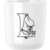 Plastový pohár MOOMIN ABC 200 ml, písmeno L, biela, RIG-TIG Plastový pohár MOOMIN ABC 200 ml, písmeno L, biela, RIG-TIG