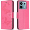 Peňaženkové kožené puzdro Two Butterflies na Xiaomi Redmi Note 13 Pro 4G - Ružovo červená Peňaženkové kožené puzdro Two Butterflies na Xiaomi Redmi Note 13 Pro 4G - Ružovo červená