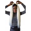 Rovné vlasy na našívanie biela blond #28: 70cm 150g Rovné vlasy na našívanie biela blond #28: 70cm 150g
