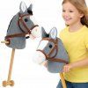 HOBBY HORSE VEĽKÝ KÔŇ NA PALICI PLYŠOVÝ KONÍK NA BATÉRIE SIVÝ HOBBY HORSE VEĽKÝ KÔŇ NA PALICI PLYŠOVÝ KONÍK NA BATÉRIE SIVÝ