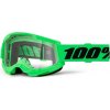 STRATA 2 NEW, 100% brýle neon zelené, čiré plexi STRATA 2 NEW, 100% brýle neon zelené, čiré plexi