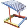 Pieskovisko drevené so strieškou farebné Pieskovisko drevené so strieškou farebné