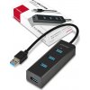 AXAGON HUE-S2B, 4x USB 3.0 CHARGING hub, micro USB nap. konektor, kábel USB-A 30cm AXAGON HUE-S2B, 4x USB 3.0 CHARGING hub, micro USB nap. konektor, kábel USB-A 30cm