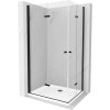 Mexen Lima Duo, sprchovací kút s 2-krídlovými skladacími dverami 80 (dvere) x 70 (dvere) cm, 6mm číre sklo, čierny profil + slim sprchová vanička 5cm biela s čiernym sifónom, 856-080-070-70-02-4010B Mexen Lima Duo, sprchovací kút s 2-krídlovými skladacími dverami 80 (dvere) x 70 (dvere) cm, 6mm číre sklo, čierny profil + slim sprchová vanička 5cm biela s čiernym sifónom, 856-080-070-70-02-4010B