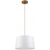 Lamkur | Závesný luster na lanku AIDA 1xE27/60W/230V pr. 35 cm dub/hnedá/biela | LM-1.98/DĄB RUSTIK/350 Lamkur | Závesný luster na lanku AIDA 1xE27/60W/230V pr. 35 cm dub/hnedá/biela | LM-1.98/DĄB RUSTIK/350