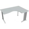 Pracovný stôl Flex, ergo, ľavý, 160x75,5x120 (80x60) cm, sivá/kov Pracovný stôl Flex, ergo, ľavý, 160x75,5x120 (80x60) cm, sivá/kov