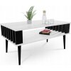 Wilsondo Konferenčný stolík Lamelix 90x50 - biela/čierna Wilsondo Konferenčný stolík Lamelix 90x50 - biela/čierna