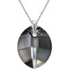 For You Prívesok Swarovski elements listy čierny SILVER NIGHT 1608