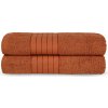 Froté bavlnené osušky v tehlovej farbe v súprave 2 ks 70x140 cm – Good Morning Froté bavlnené osušky v tehlovej farbe v súprave 2 ks 70x140 cm – Good Morning