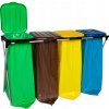 Stojan na vrecia na triedenie odpadu GSG24 120 l, plastový, viacfarebný, s vekom Stojan na vrecia na triedenie odpadu GSG24 120 l, plastový, viacfarebný, s vekom