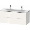 DURAVIT L-Cube závesná skrinka pod umývadlo, 2 zásuvky, 1220 x 481 x 550 mm, biela vysoký lesk, LC630902222 DURAVIT L-Cube závesná skrinka pod umývadlo, 2 zásuvky, 1220 x 481 x 550 mm, biela vysoký lesk, LC630902222