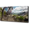 Foto obraz na plátne Horská cyklistika 100x50 cm Foto obraz na plátne Horská cyklistika 100x50 cm