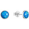 Evolution Group Pôvabné strieborné náušnice so syntetickým modrým opálom 11464.3 blue Evolution Group Pôvabné strieborné náušnice so syntetickým modrým opálom 11464.3 blue