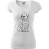Francúzsky buldoček čierna kresba - Dámske tričko Pure - XL ( Biela ) Francúzsky buldoček čierna kresba - Dámske tričko Pure - XL ( Biela )