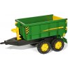 Vlečka za traktor John Deere vyklápacia zelená