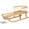 BAYO celodrevené sánky s operadlom a povrázkom Prírodná 90 cm BAYO celodrevené sánky s operadlom a povrázkom Prírodná 90 cm