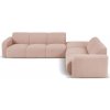 ! Micadoni Home rohová pohovka z textílie buklé Molino Ružová