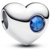 Prívesok PANDORA Srdce na gravírovanie s modrým krištáľom 794161C09 Prívesok PANDORA Srdce na gravírovanie s modrým krištáľom 794161C09