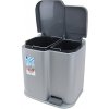 Curver DUO BIN 21 l strieborný / čierný na odpad Curver DUO BIN 21 l strieborný / čierný na odpad