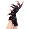 Čierne rukavice s červenými nechtami Čierne rukavice s červenými nechtami