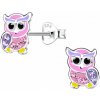 Nefertitis Strieborné náušnice Ružová sova NF51949 - 6 x 8 mm, 0,52 g Nefertitis Strieborné náušnice Ružová sova NF51949 - 6 x 8 mm, 0,52 g