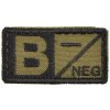 MILITARY RANGE nášivka krvná skupina B NEG VELCRO OLIV MILITARY RANGE nášivka krvná skupina B NEG VELCRO OLIV