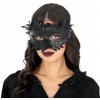 Benátska maska na oči zvieracia Guirca 12081 plastová čierna
