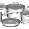 G21 Sada nádobí Gourmet Miracle s cedníkem, 9 dílů, nerez/greblon 60022154 | cena za ks G21 Sada nádobí Gourmet Miracle s cedníkem, 9 dílů, nerez/greblon 60022154 | cena za ks