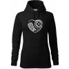 Florbal love - Mikina dámská Cape s kapucí - S ( Čierna ) Florbal love - Mikina dámská Cape s kapucí - S ( Čierna )