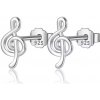For Silver Puzetové náušnice Husľový kľúč - Striebro 925 For Silver Puzetové náušnice Husľový kľúč - Striebro 925