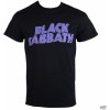 Tričko metal ROCK OFF Black Sabbath Wavy Logo Čierna Tričko metal ROCK OFF Black Sabbath Wavy Logo Čierna